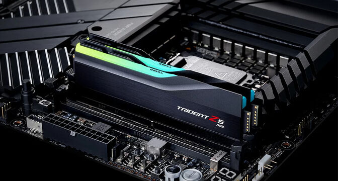 G.Skill Kit 32GB (2 x 16GB) DDR5 5600MHz Trident Z5 RGB CL36 Black - F5-5600J3636C16GX2-TZ5RK image number 5