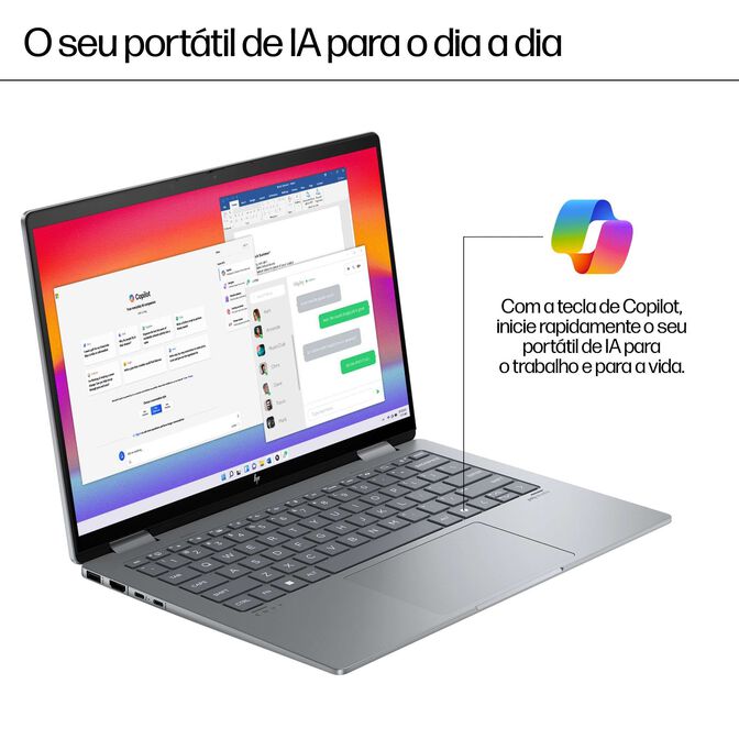 Port&aacute;til HP Envy x360 2-in-1 14-fc0009np 14" Ultra 7 155U 16GB DDR5 1TB W11 Touch Caneta Inclu&iacute;da image number 6