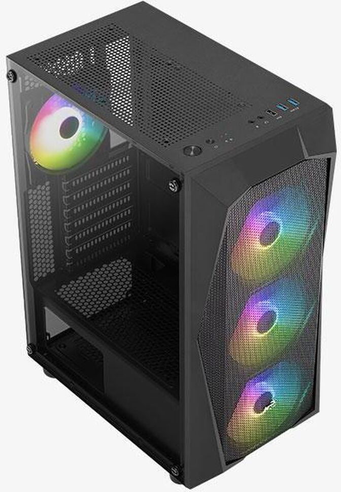 Caixa ATX Aerocool Falcon ARGB Vidro Temperado Preto image number 1