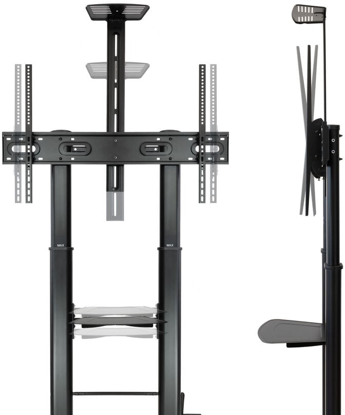 Suporte M&oacute;vel Tooq ZEUS 60" a 100" M&aacute;x. 100Kg Preto image number 2
