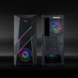 Caixa ATX Tooq BIOHAZARD RGB c/ VidroTemperado Preta image number null