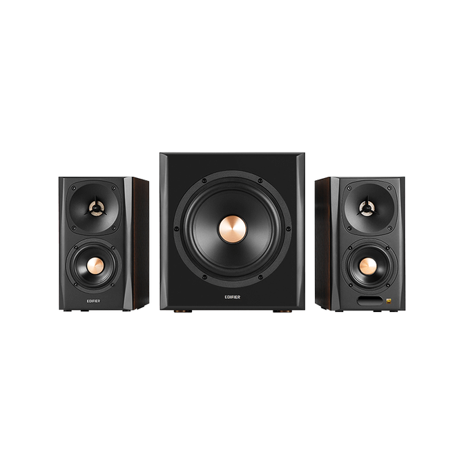 Colunas Edifier S360DB Hi-Res 2.1 Bluetooth 5.1 150W RMS Castanhas image number 1
