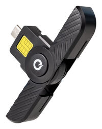 Leitor de Cart&otilde;es DNIE Tooq USB-C 2.0, Preto