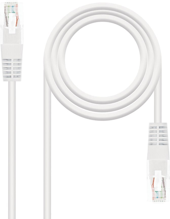 Cabo de Rede Nanocable RJ45 CAT.6 UTP AWG24 2 M Branco image number 1