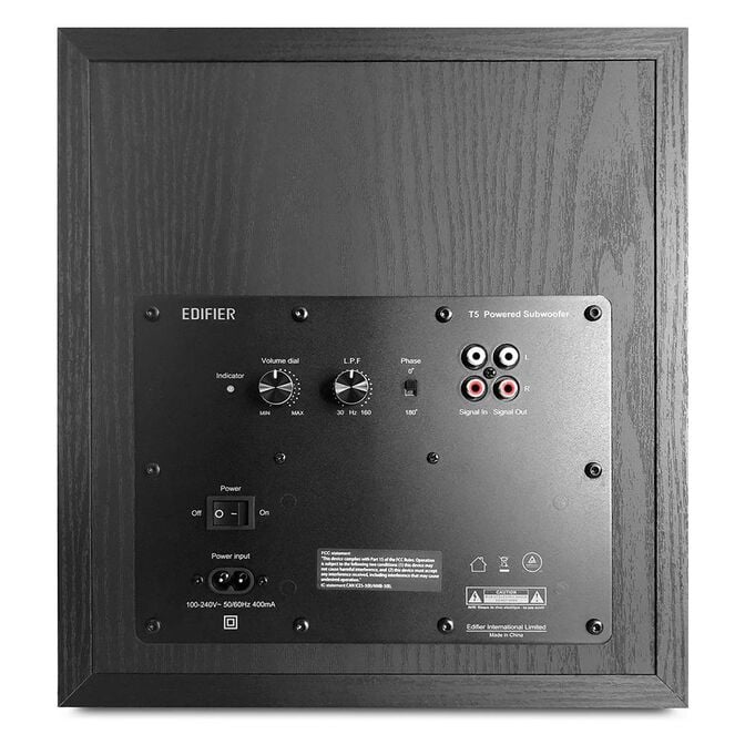 Subwoofer Edifier T5 70W Preto image number 3