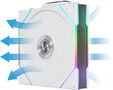 Ventoinha Lian Li UNI FAN TL120 RGB Wireless Reverse PWM Branco 120mm (Pack 3) image number null