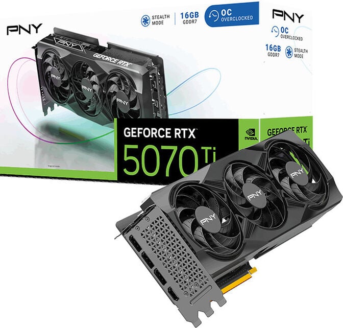 Gr&aacute;fica PNY GeForce&reg; RTX 5070 Ti Gaming Triple Fan OC 16GB GDDR7 DLSS4 image number 0