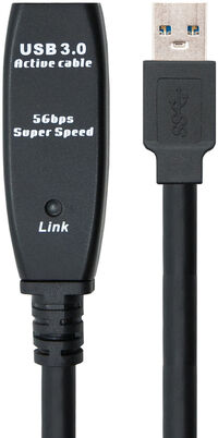 Cabo USB 3.0 Nanocable Extens&atilde;o USB-A M/F 15 M Preto