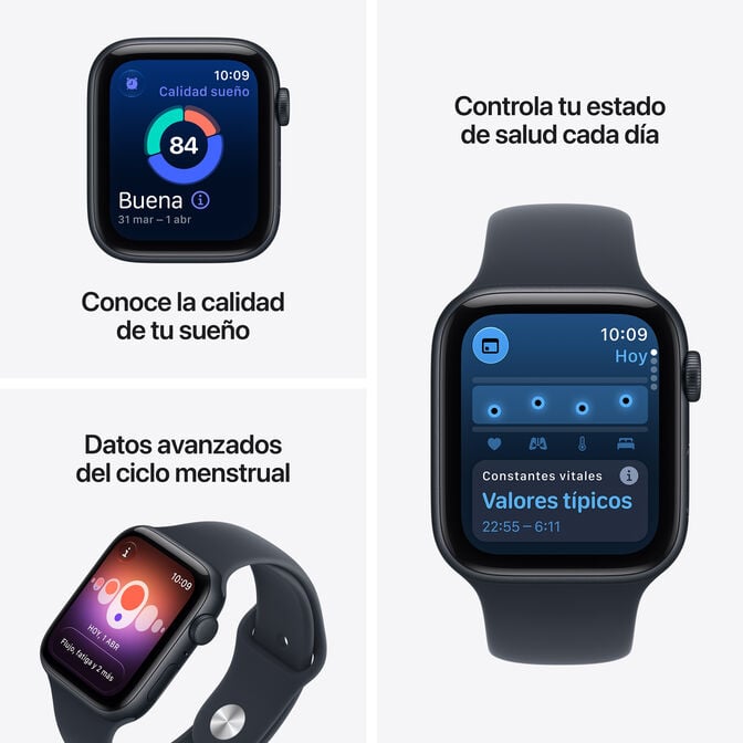 Smartwatch Apple Watch SE 3 GPS 40mm Midnight Aluminium Case with Navy Blue Sport Band - S/M image number 2